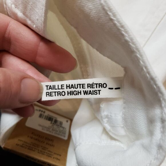 Garage High Waist Jegging White Raw Hem - Retro High waist - size 9 - Picture 6 of 13